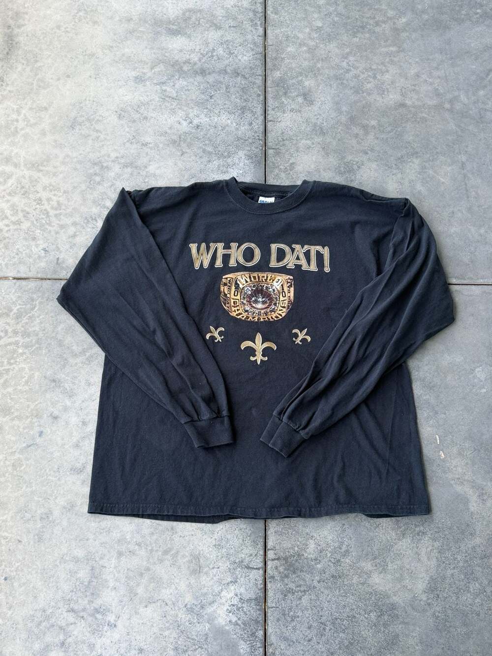 Gildan New Orleans Saints Who Dat World Champions Long Sleeve T-Shirt XL